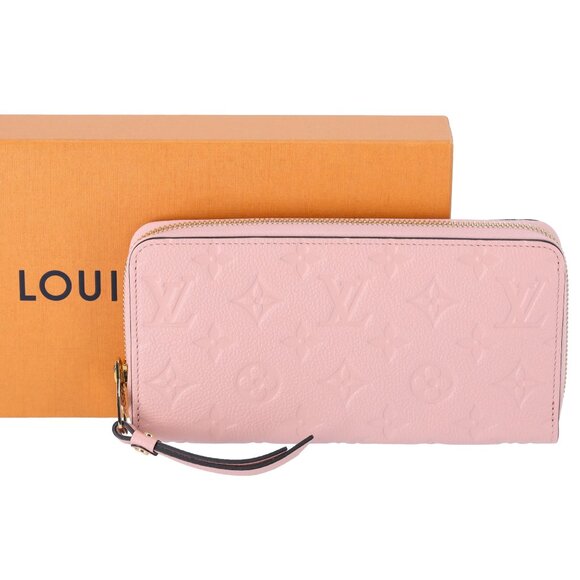Louis Vuitton Zippy Wallet Monogram Empreinte Long Wallet M64090 Rose Poudre